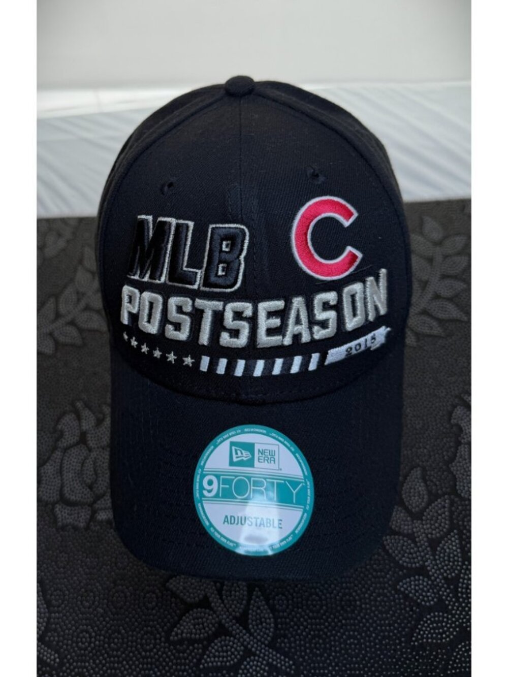 New Era 9Forty Chicago Cubs MLB Black Post Season Baseball 2015 Adjustable Cap